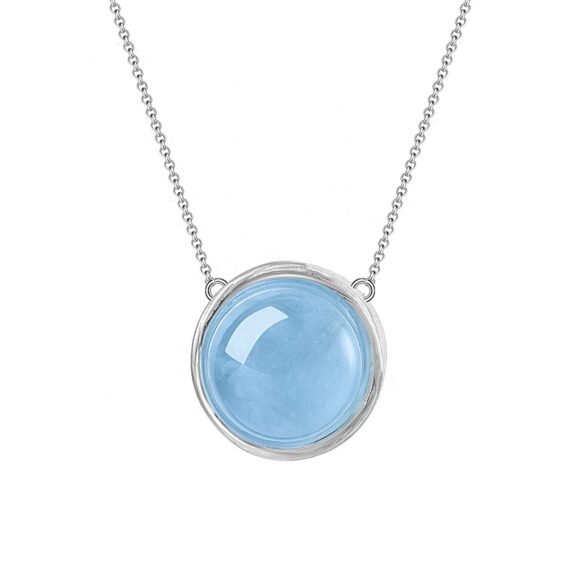 Zilveren Ketting - Aquamarijn - Handgemaakt Zilveren Ketting - Aquamarijn - Handgemaakt