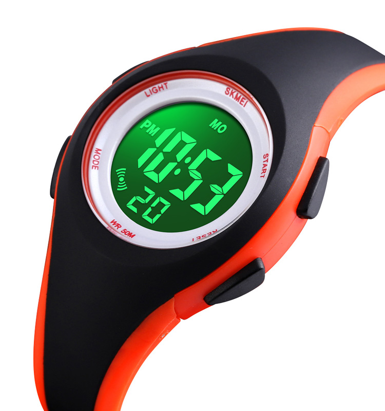 Kinderhorloge Stopwatch Waterdicht Digital Watch Oranje