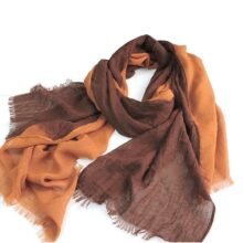 Sjaal Dames - Katoenblend - Mocca