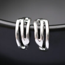 Oorstekers Zilver - Half Creolen