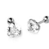 Zirkonia Stud Oorbellen - Edelstaal - Black