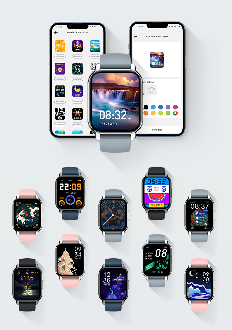 Smartwatch | Denver | 1.4 (AMOLED, Hartslagmeter, bloeddrukmeter, bloedzuurstofsensor, Sportmodus) Denver