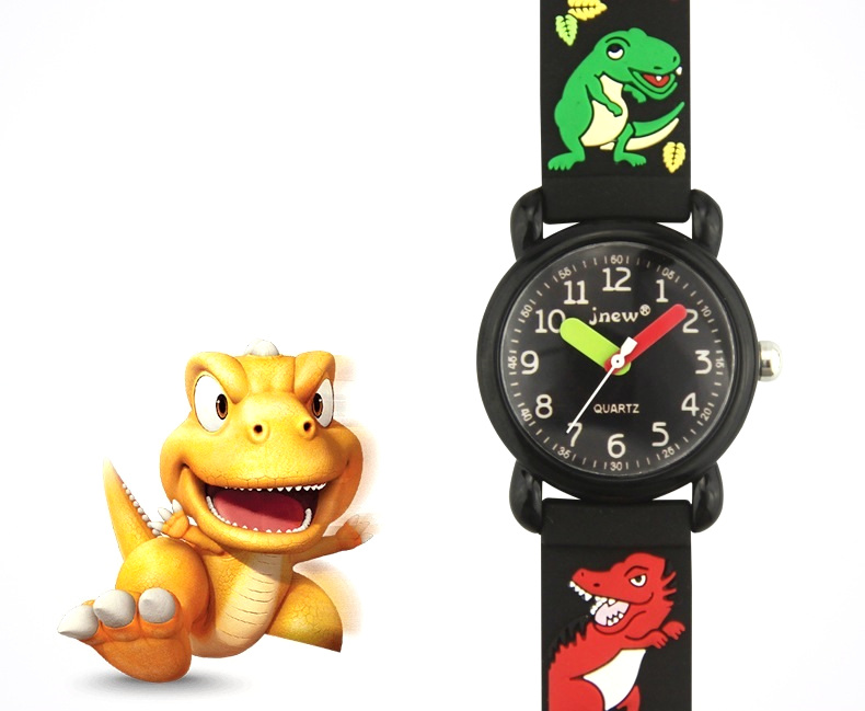 Dinosaurus Kinderhorloge Voor Kinderen - Leuke Cartoon Tyrannosaurus Rex Met Siliconen Band Dinosaurus Kinderhorloge Voor Kinderen - Leuke Cartoon Tyrannosaurus Rex Met Siliconen Band