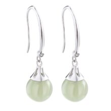 Zilveren Oorhangers Jade - Oorbellen Zilver