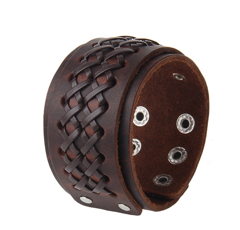 Leren Armbanden | Fibonacci Nebula & Hugo Chevron Mahogany
