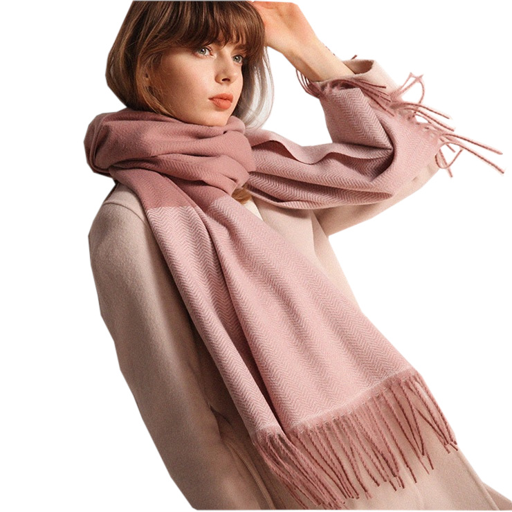 Voqeen Damessjaals Winter Lang Pluizige Sjaals Oversized Dikke Warme Dekensjaal Grote Franje Sjaal en Omslagdoeken Cadeaus voor Vrouwen, Blauw-c, Eén Maat