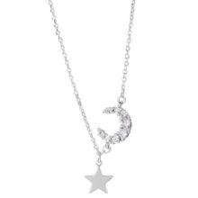 Zilveren Ketting Maan en Ster - Halsketting Zilver