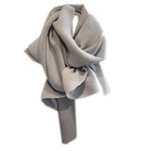 Sjaal Dames - Ribbed Sjaal - Lichtgrijs