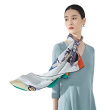 Sjaal Zijde - Dames - Dubbele Print - Zijde Twill