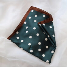 Halsdoek Dames - Sjaaltje - Witte Stippen - Groen