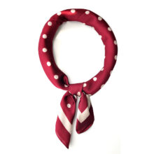 Halsdoek Dames - Sjaaltje - Witte Stippen - Rood