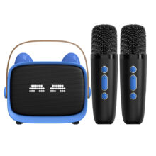 Karaoke Set - 2 Microfoons - Draagbaar - Bluetooth - Telefoonhouder - Blauw
