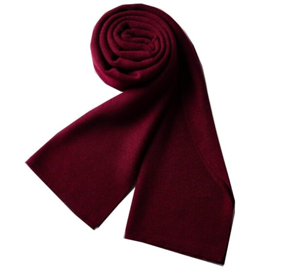 Woolblend Sjaal Heren - Herensjaal - Bordeaux Rood