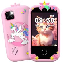 Speelgoed Telefoon - Kindertelefoon - Camera - Video - Spelletjes - Unicorn - Roze
