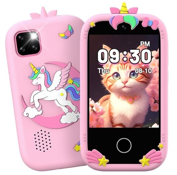 Speelgoed Telefoon - Kindertelefoon - Camera - Video - Spelletjes - Unicorn - Roze Speelgoed Telefoon - Kindertelefoon - Camera - Video - Spelletjes - Unicorn - Roze