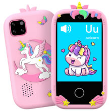 Speelgoed Telefoon - Kindertelefoon - Camera - Video - Spelletjes - Unicorn - Roze