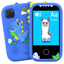 Speelgoed Telefoon - Kindertelefoon - Camera - Video - Spelletjes - Dinosaurus - Blauw