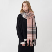 Wintersjaal Dames - Omslagdoek - Dames Sjaal - Roze