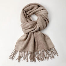 Heren Sjaal Wol – Sjaal Heren - Wollen Sjaal - Beige