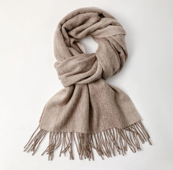 Heren Sjaal Wol – Sjaal Heren - Wollen Sjaal - Beige Heren Sjaal Wol – Sjaal Heren - Wollen Sjaal - Beige
