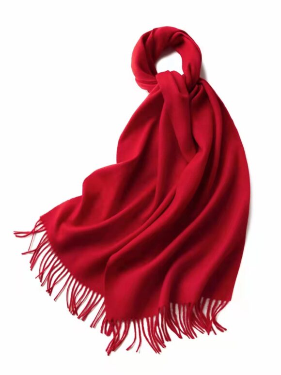 Wollen Sjaal - Sjaal dames - Sjaal Heren - Sjaal Wol - Rood