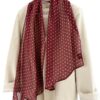 Zijden Sjaaltje - Halsdoek Dames - Zijde - Stippen - Rood