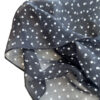 Zijden Sjaaltje - Halsdoek Dames - Zijde - Stippen - Zwart