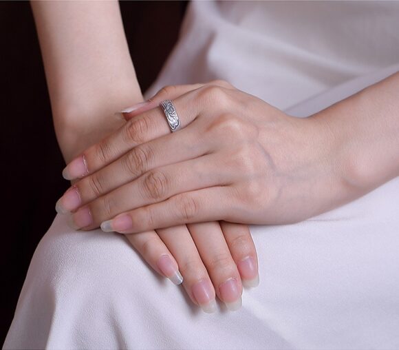 Zilveren Ring Dames - Lotus Ring - Verstelbare Ring Zilveren Ring Dames - Lotus Ring - Verstelbare Ring
