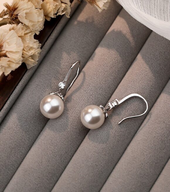 Zilveren Oorhangers Dames Zilveren Oorhangers Dames - Parel Oorbellen