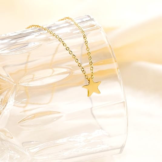 Ketting Dames - Ketting met Hanger - Ster - Verguld Ketting Dames - Ketting met Hanger - Ster - Verguld
