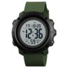 Sporthorloge - Horloge Heren - Countdown - Stopwatch - Dual Time - Legergroen