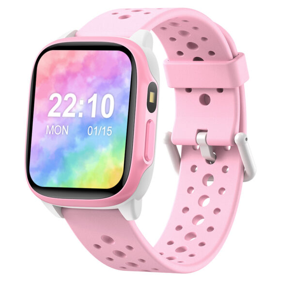 Smartwatch Kinderen - Hartslag - Camera - Stappen - Zaklamp - Roze Smartwatch Kinderen - Hartslag - Camera - Stappen - Zaklamp - Roze