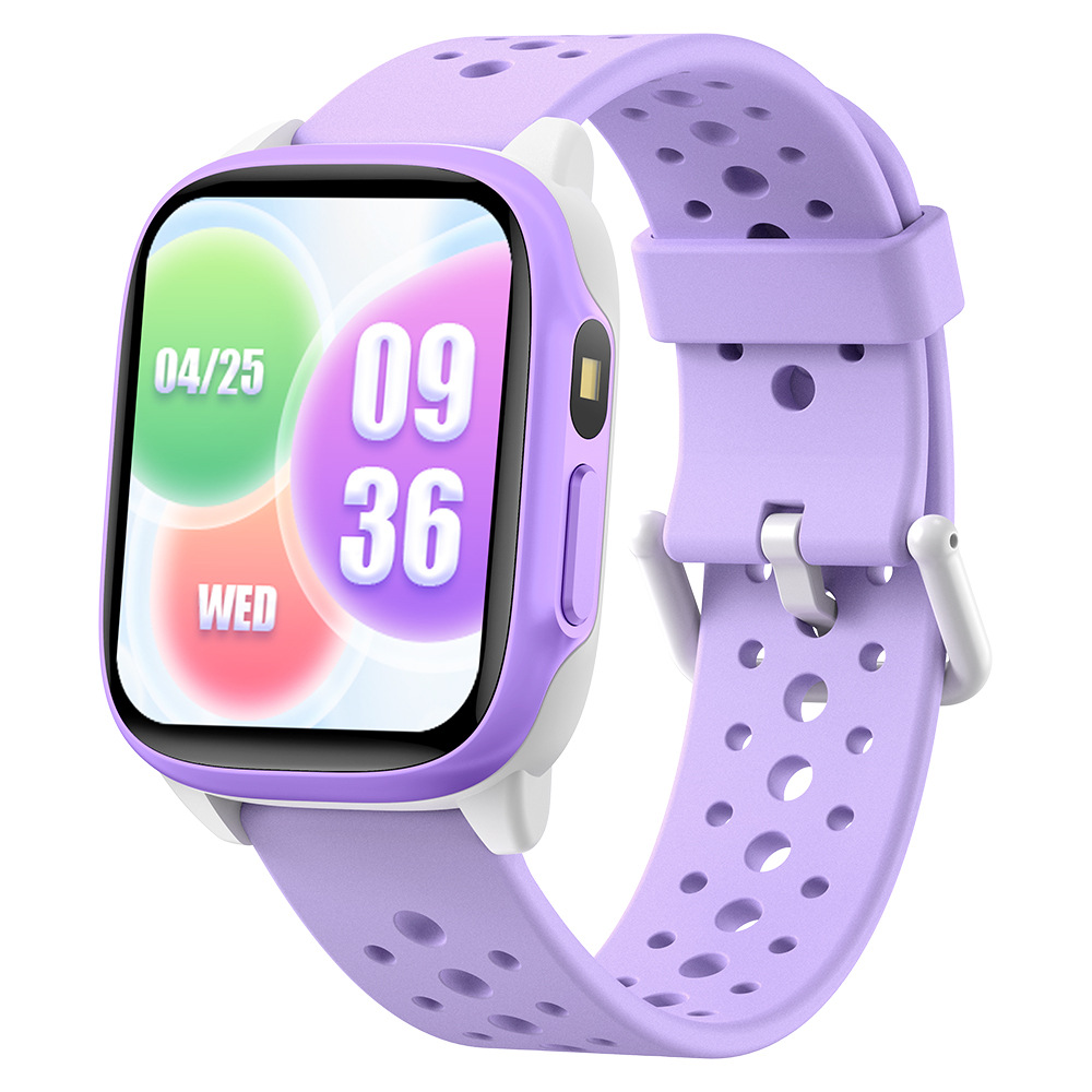 Smartwatch Kinderen – Hartslag – Camera – Stappen – Zaklamp – Paars
