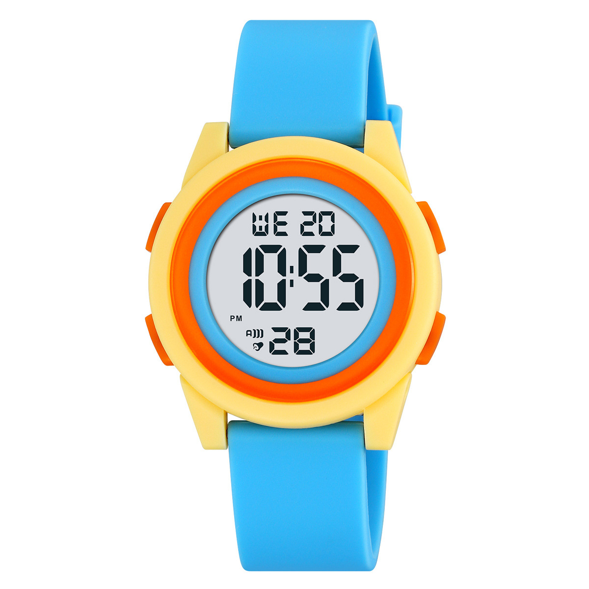 Kinderhorloge – Stopwatch – Alarm – Backlight – Blauw/Geel
