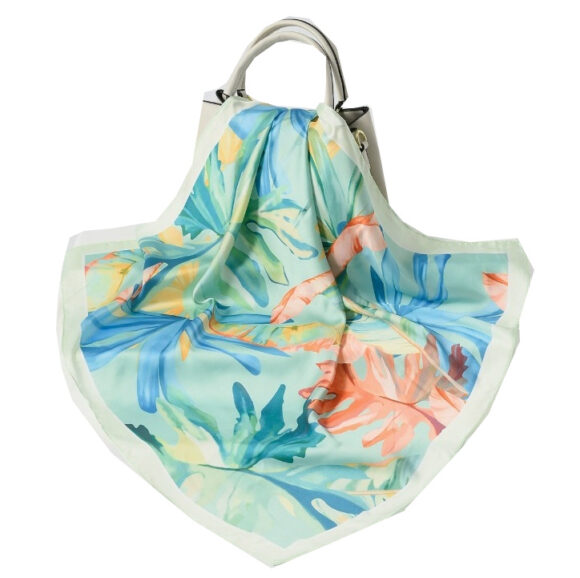 Sjaaltje Dames - Halsdoek - Bloemen - 70 x 70cm
