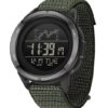Horloge Heren - Sporthorloge - Countdown - Stopwatch - Nylon Band - Groen