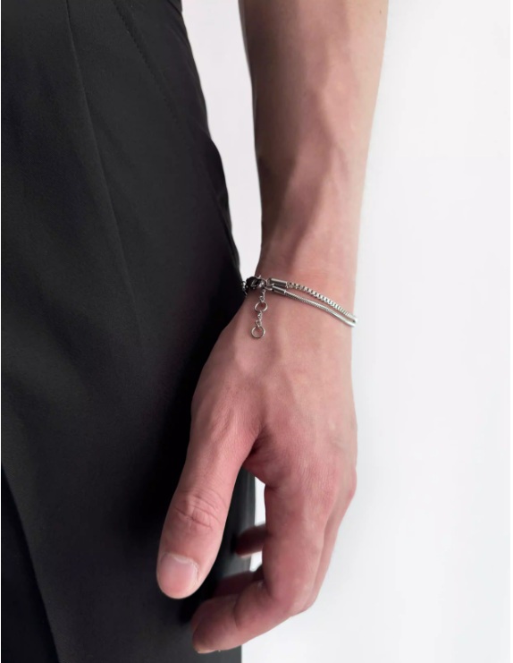 Armband Heren - Dubbele Armband - Armband Staal