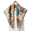 Zijde Blend Sjaal - Sjaal Dames - Vierkante Sjaal - 65 x 65 cm