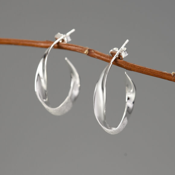 Oorbellen Zilver - Zilveren Oorringen - Swirl Oorbellen Oorbellen Zilver - Zilveren Oorringen - Swirl Oorbellen