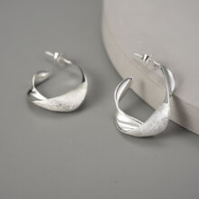 Oorbellen Zilver - Zilveren Oorringen - Swirl Oorbellen
